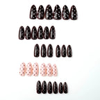 Press-On Nail Set Peel-And-Stick Glossy Polka Dot
