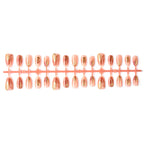 Press-On Nail Set Peel-And-Stick Gold Accents