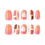 Press-On Nail Set Peel-And-Stick Hearts & Patterns Long-Lasting