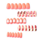 Press-On Nail Set Peel-And-Stick Hearts & Patterns Long-Lasting