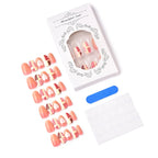 Press-On Nail Set Peel-And-Stick Hearts & Patterns Long-Lasting