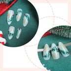Press-On Nail Set Peel And Stick Holiday Designs
