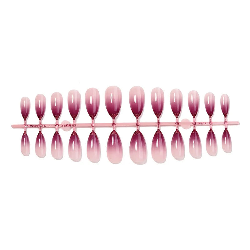 Press-On Nail Set Peel-And-Stick Ombre & Glitter Tips