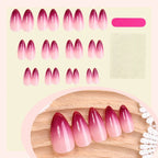 Press-On Nail Set Peel-And-Stick Ombre & Glitter Tips