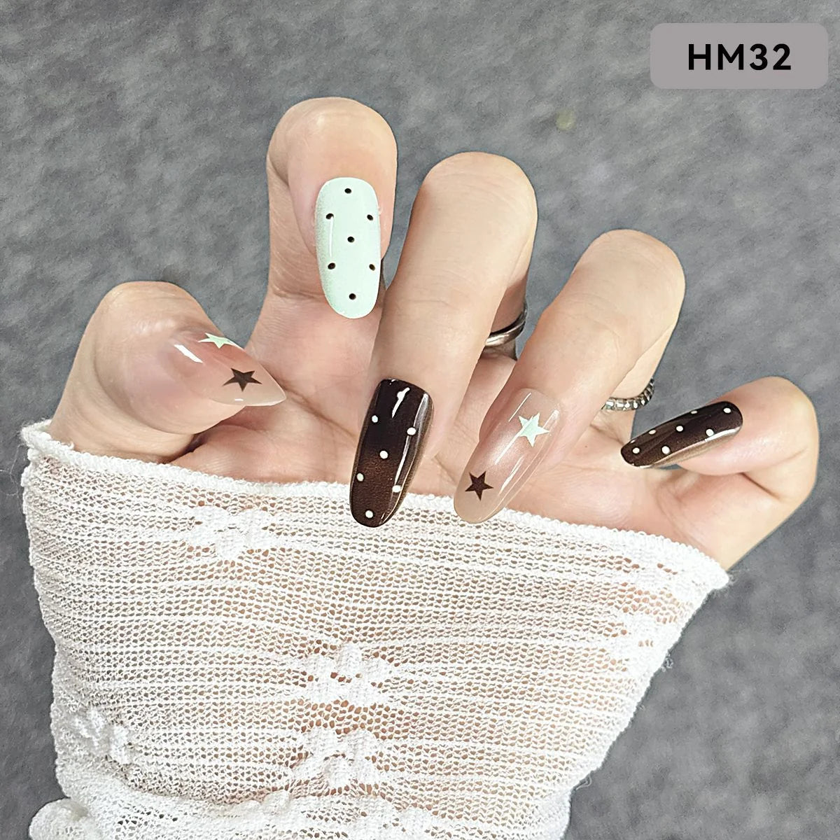 Press-On Nail Set Peel-And-Stick Reusable & Durable