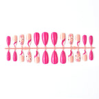 Press-On Nail Set Peel-And-Stick Reusable Floral & Ombre