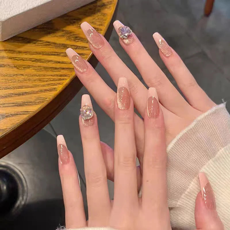 Press-On Nail Set Peel-On & Reusable Salon-Quality