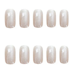 Press-On Nail Set Peel & Press Glittery Natural Finish