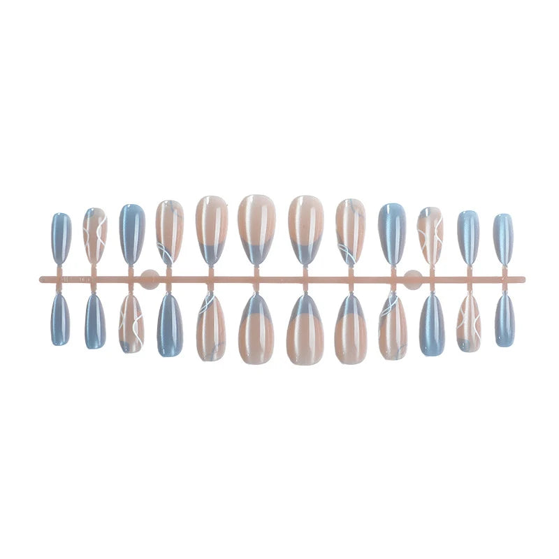 Press-On Nail Set Peel & Press Glossy Pointed Tips