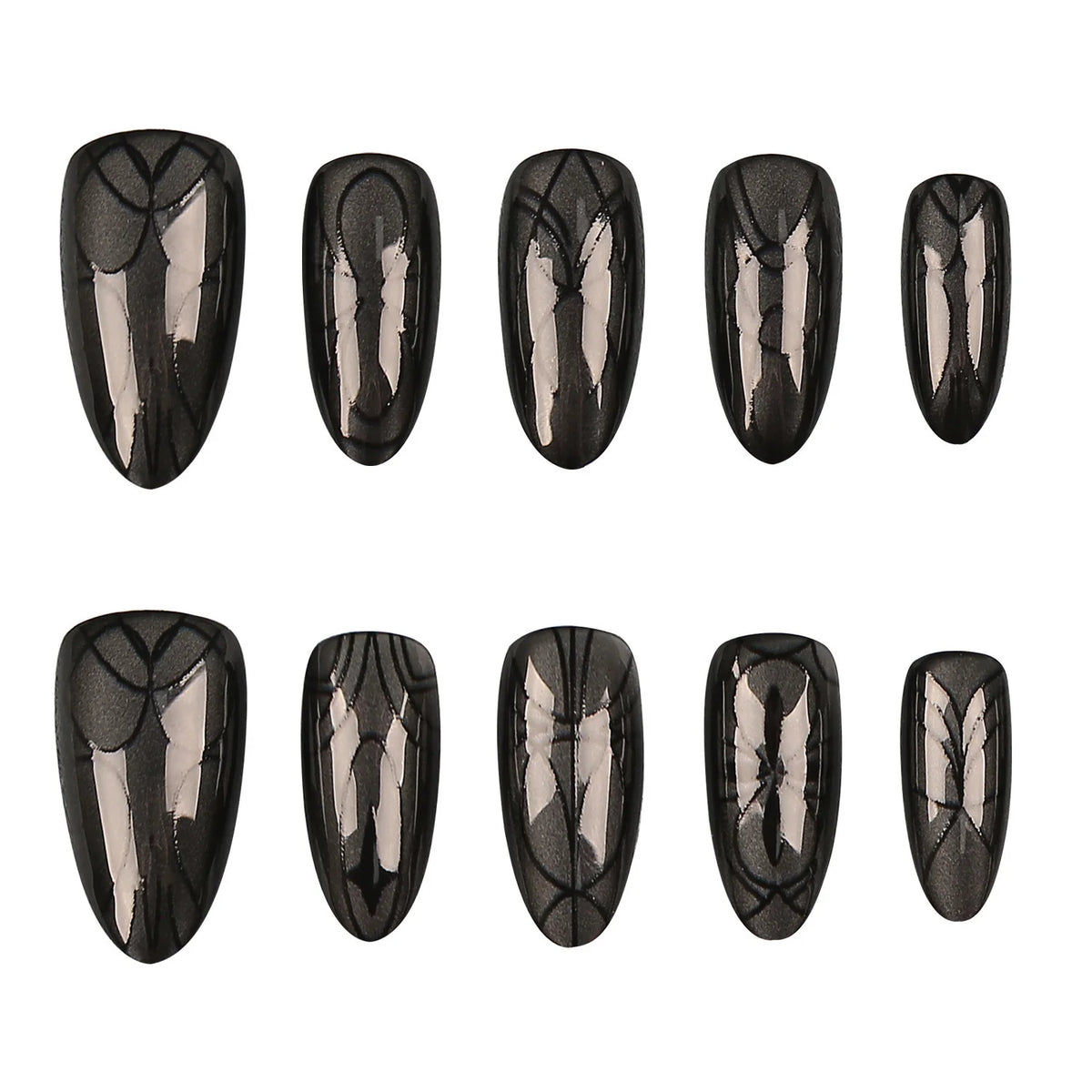 Press-On Nail Set Peel & Press Salon-Quality Breathable Fit