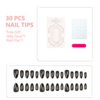Press-On Nail Set Peel & Press Salon-Quality Breathable Fit