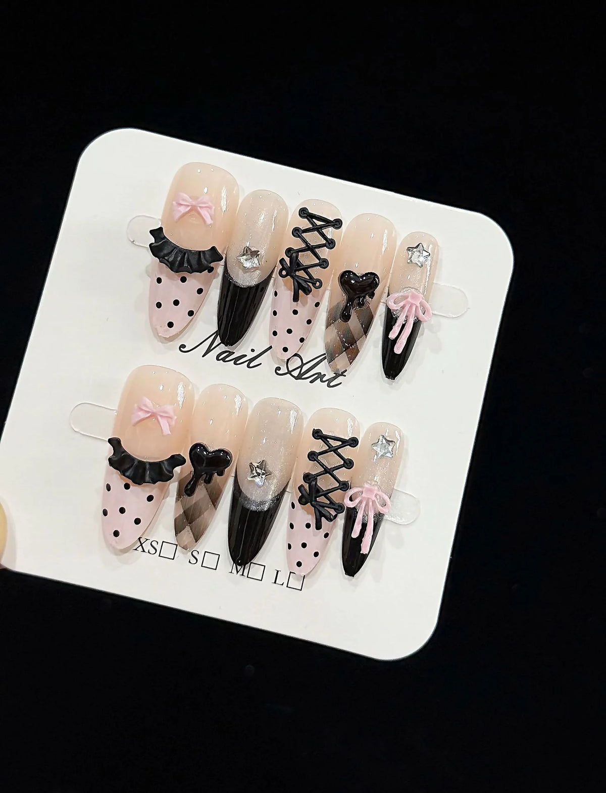 Press-On Nail Set Peel & Stick Artistic Designs