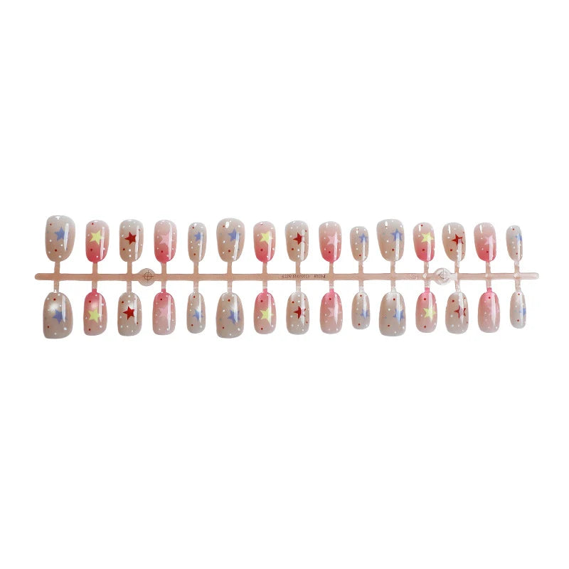 Press-On Nail Set Peel & Stick Artistic Designs Long-Lasting