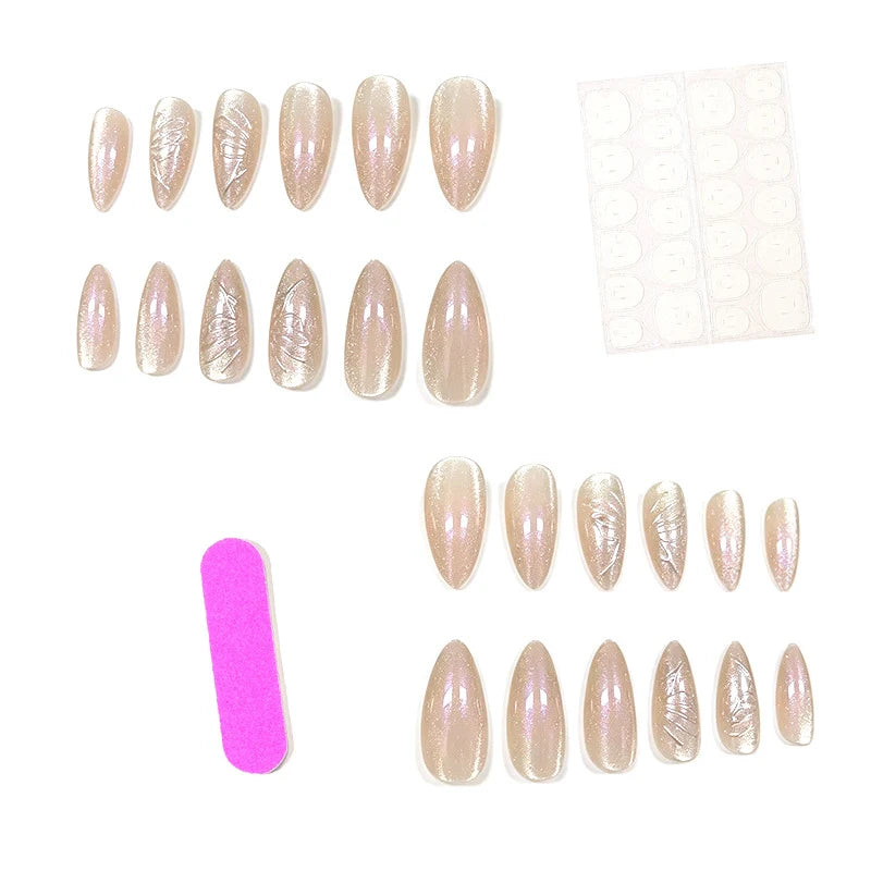 Press-On Nail Set Peel & Stick Flexible Fit