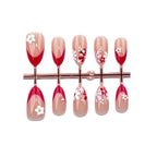 Press-On Nail Set Peel & Stick Floral Designs