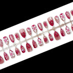 Press-On Nail Set Peel & Stick Floral Multiple Sizes