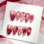 Press-On Nail Set Peel & Stick Floral Multiple Sizes