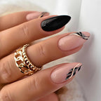 Press-On Nail Set Peel & Stick Intricate Patterns