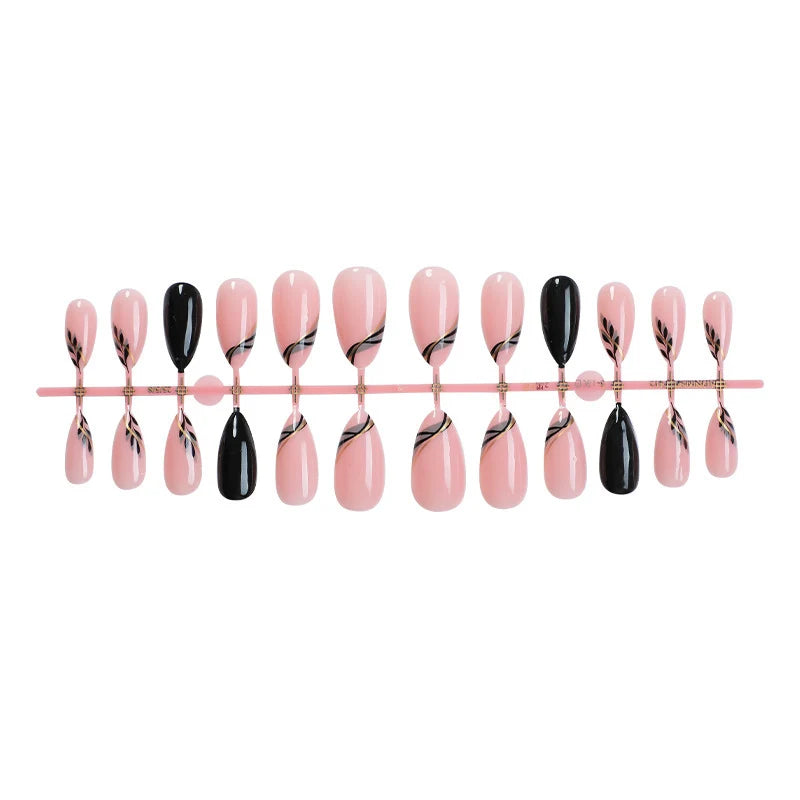 Press-On Nail Set Peel & Stick Intricate Patterns