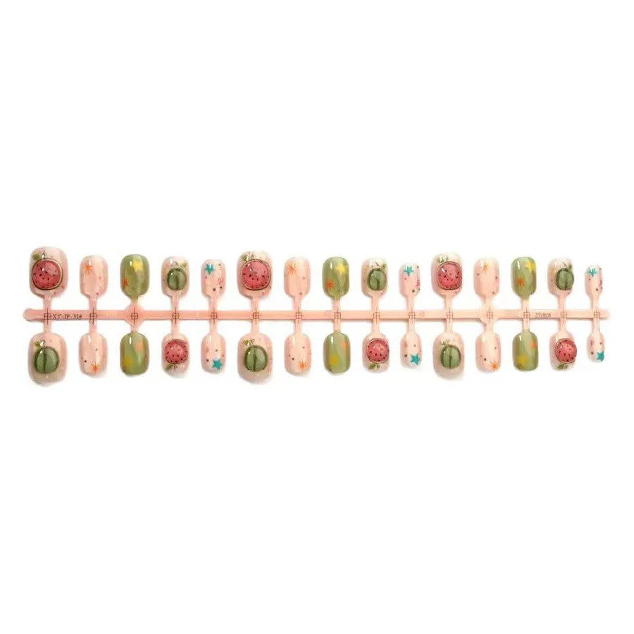 Press-On Nail Set Peel & Stick Long-Lasting Fruit Designs