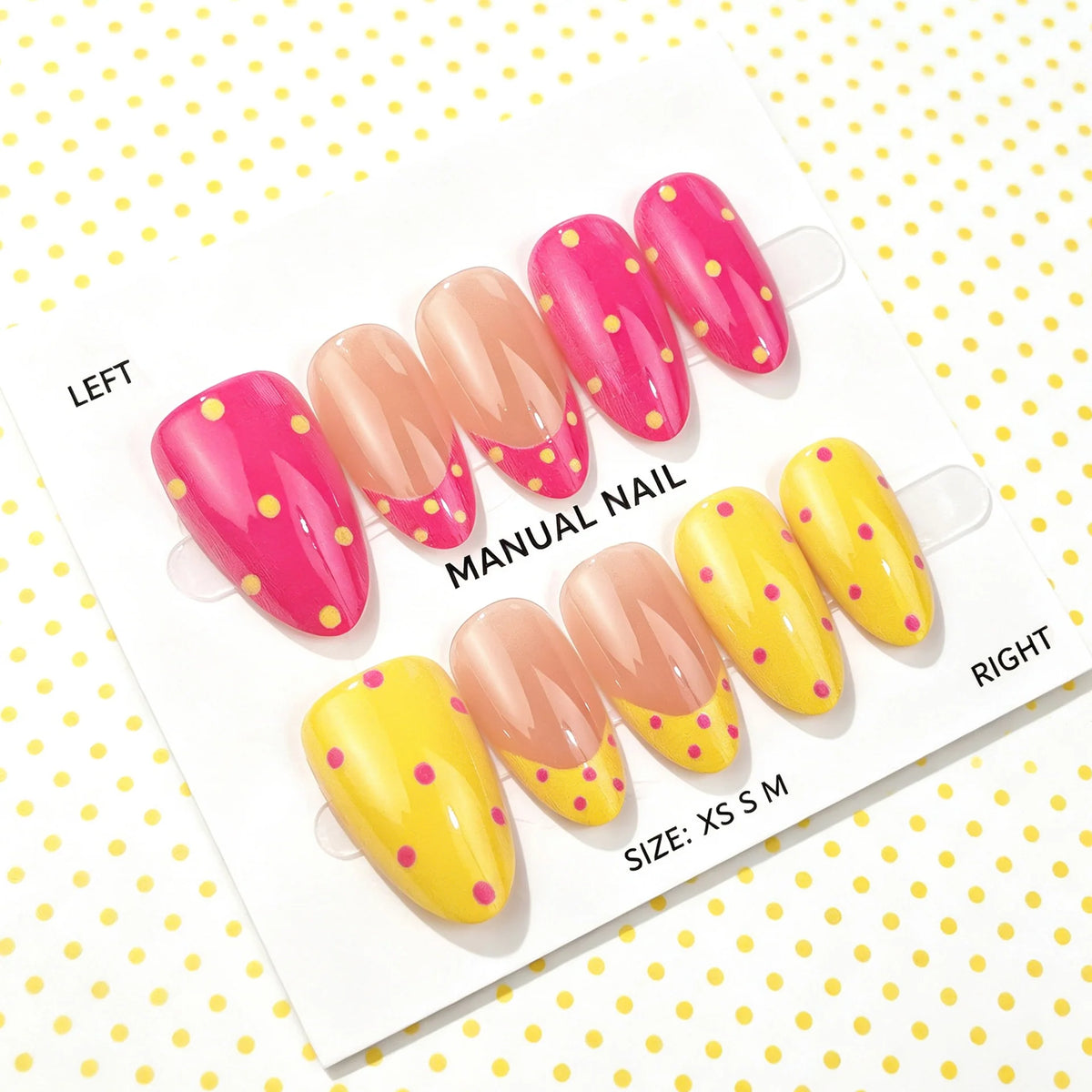 Press-On Nail Set Peel & Stick Non-Toxic Polka Dot