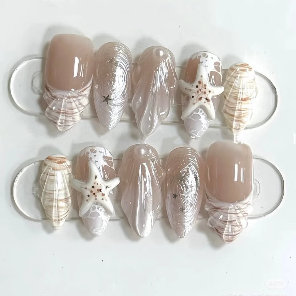 Press-On Nail Set Peel-and-Stick Artistic Designs