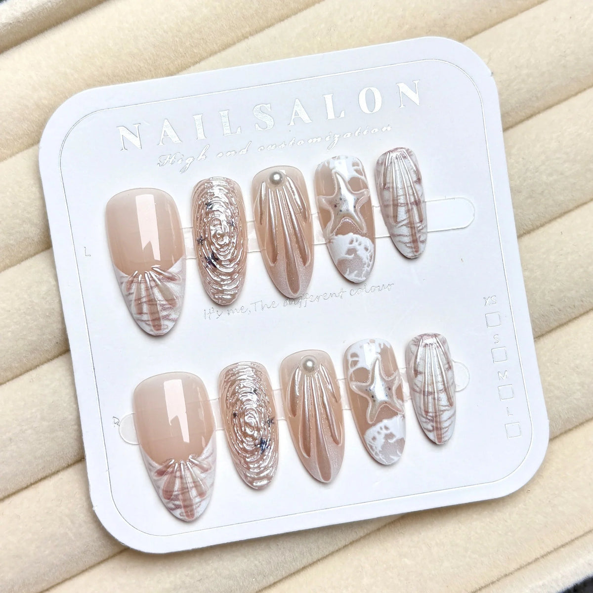 Press-On Nail Set Peel-and-Stick Artistic Designs