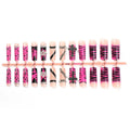 Press-On Nail Set Pink Animal Print & Glitter