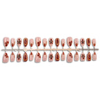 Press-On Nail Set Pink Chestnut Floral Peel & Stick
