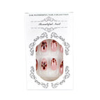 Press-On Nail Set Pink Chestnut Floral Peel & Stick