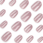 Press-On Nail Set Pink Glitter Easy Application