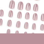 Press-On Nail Set Pink Glitter Easy Application
