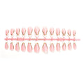 Press-On Nail Set Pink Gold Accents 24-Piece