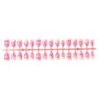 Press-On Nail Set Pink Heart Easy & Long-Lasting