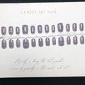 Press-On Nail Set Plaid Pattern Easy Application Multiple Sizes