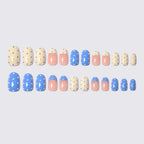 Press-On Nail Set Playful Dot Designs & Accessory Kit