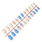 Press-On Nail Set Playful Dot Designs & Accessory Kit