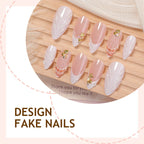 Press-On Nail Set Playful & Elegant Designs Easy Application