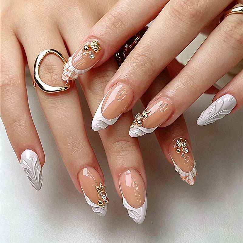Press-On Nail Set Playful & Elegant Designs Easy Application