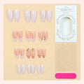 Press-On Nail Set Playful & Elegant Designs Easy Application