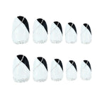 Press-On Nail Set Plum Geometric Designs 24 Piece