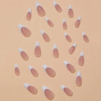 Press-On Nail Set Pointed 24 Piece Adhesive Strips