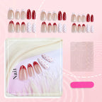 Press-On Nail Set Polka Dot Full Set & Multiple Sizes