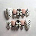 Press-On Nail Set Polka Dot & Lace Easy Application