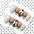 Press-On Nail Set Polka Dot & Lace Easy Application
