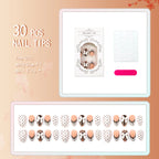 Press-On Nail Set Polka Dot & Lace Easy Application