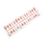 Press-On Nail Set Polka Dot & Metallic Accents Self-Adhesive
