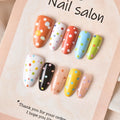 Press-On Nail Set Polka Dot No-Glue & Long-Lasting