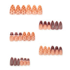 Press-On Nail Set Polka Dot & Stripe Multi-Size Reusable