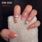 Press-On Nail Set Polka Dot & Striped Customizable Fit